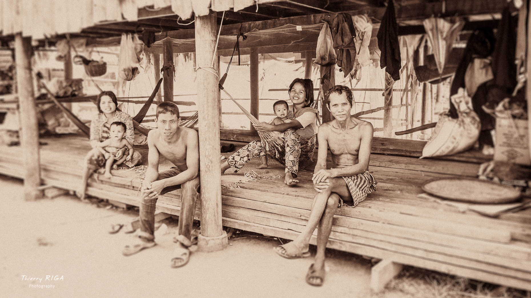 cambodia village with traditional family, Thierry Riga, Angkor Photography