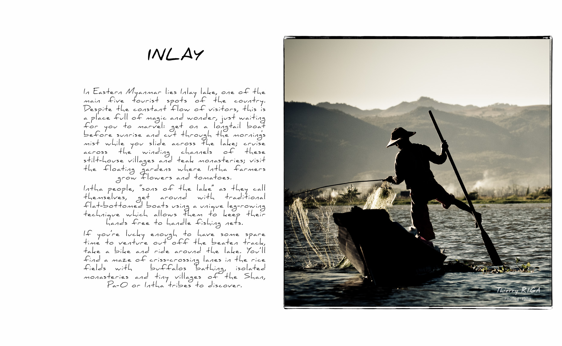 Inlay lake fisherman portrait rowing with the leg, Myanmar